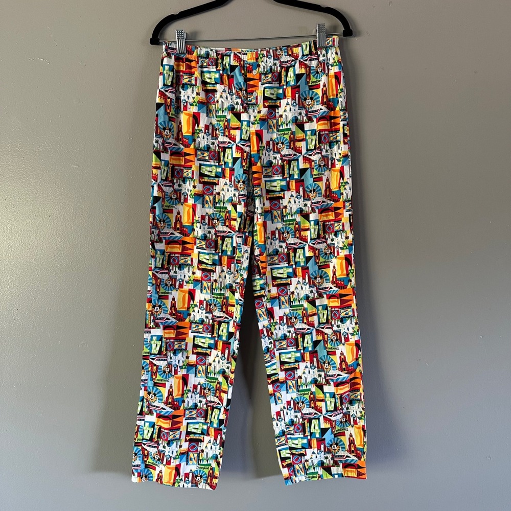 Disney Parks Disneyland 100% Cotton All Over Print‎ 2014 Lounge Pants